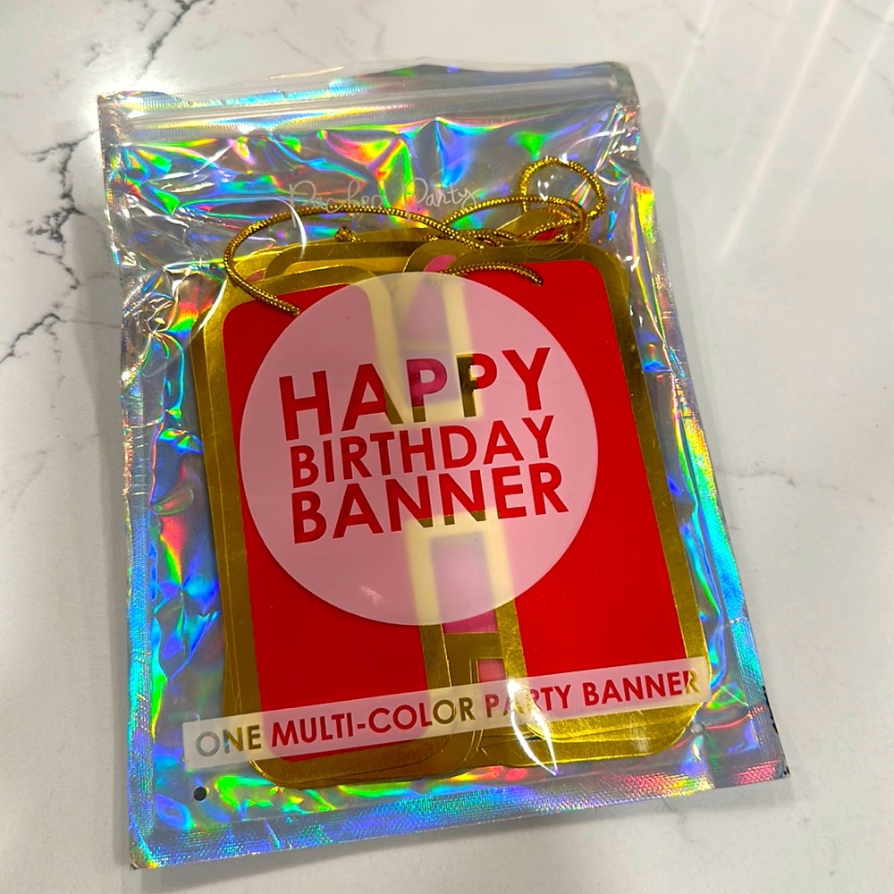 Packed Party “Happy Birthday” Banner